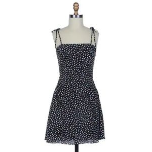 Printed mini dress black and white